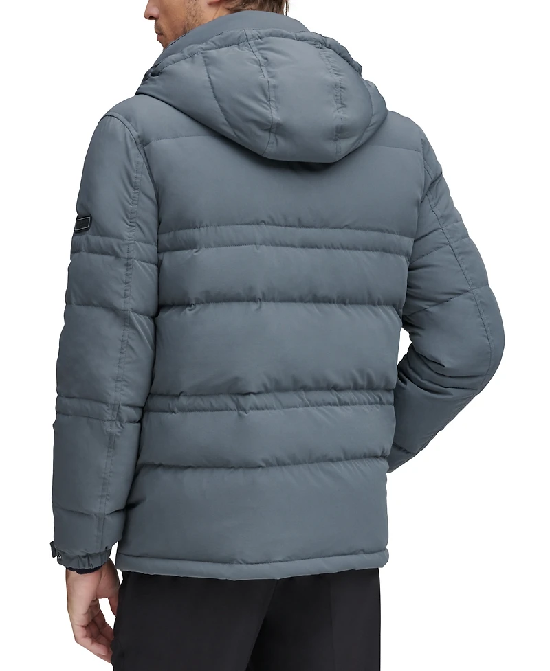 Marc New York Men's Huxley Crinkle Down Jacket with Removable Hood