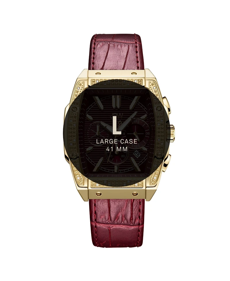 Jbw Men's Echelon Diamond (1/4 ct. t.w.) Watch in 18k Gold-plated Stainless Steel 41mm