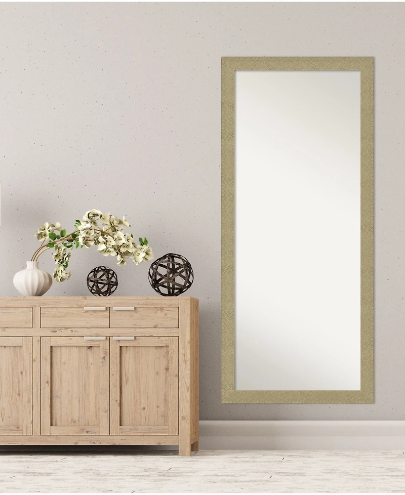 Amanti Art Mosaic Gold-tone Framed Floor/Leaner Full Length Mirror, 28.25" x 64.25"