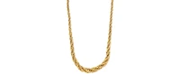 Lightweight Graduated Rope Link 18" Chain Necklace (3mm - 6.25MM) in 14k Gold