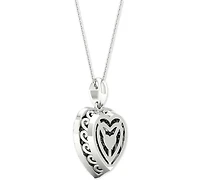 Diamond Heart Cluster Pendant Necklace (1/2 ct. t.w.) in Sterling Silver, 16" + 2" extender