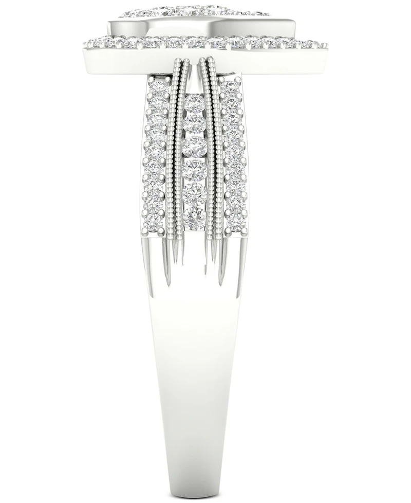 Diamond Teardrop Cluster Statement Ring (1/2 ct. t.w.) Sterling Silver