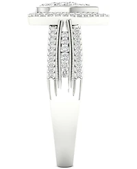 Diamond Teardrop Cluster Statement Ring (1/2 ct. t.w.) Sterling Silver
