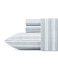 Nautica Beaux Stripe Cotton Percale 4-Piece Sheet Set