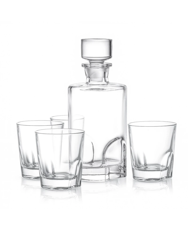 JoyJolt Carina Whiskey Decanter Set of 5