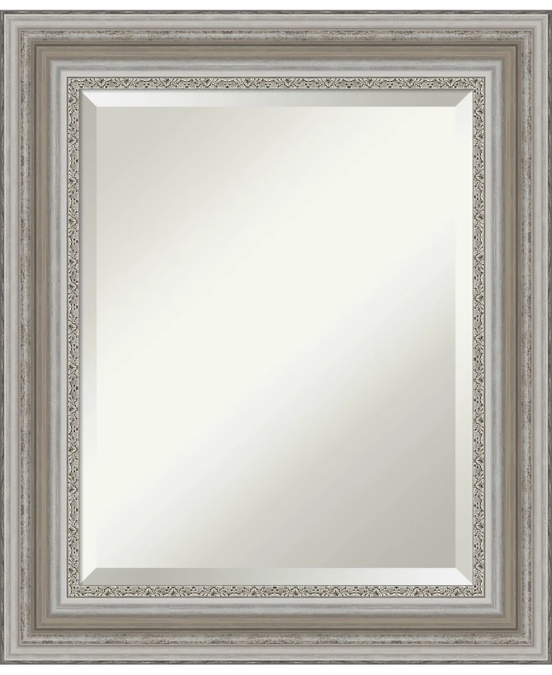 Amanti Art Parlor Silver-tone Framed Bathroom Vanity Wall Mirror