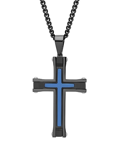 Macy's Men's Stacked Cross Pendant Necklace