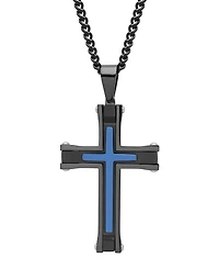 Macy's Men's Stacked Cross Pendant Necklace