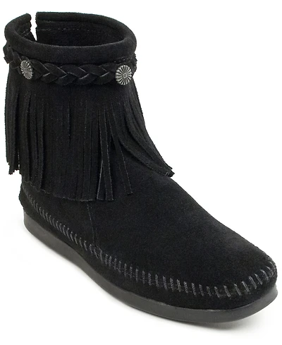 Minnetonka Women's Suede High Top Back Zip Boots