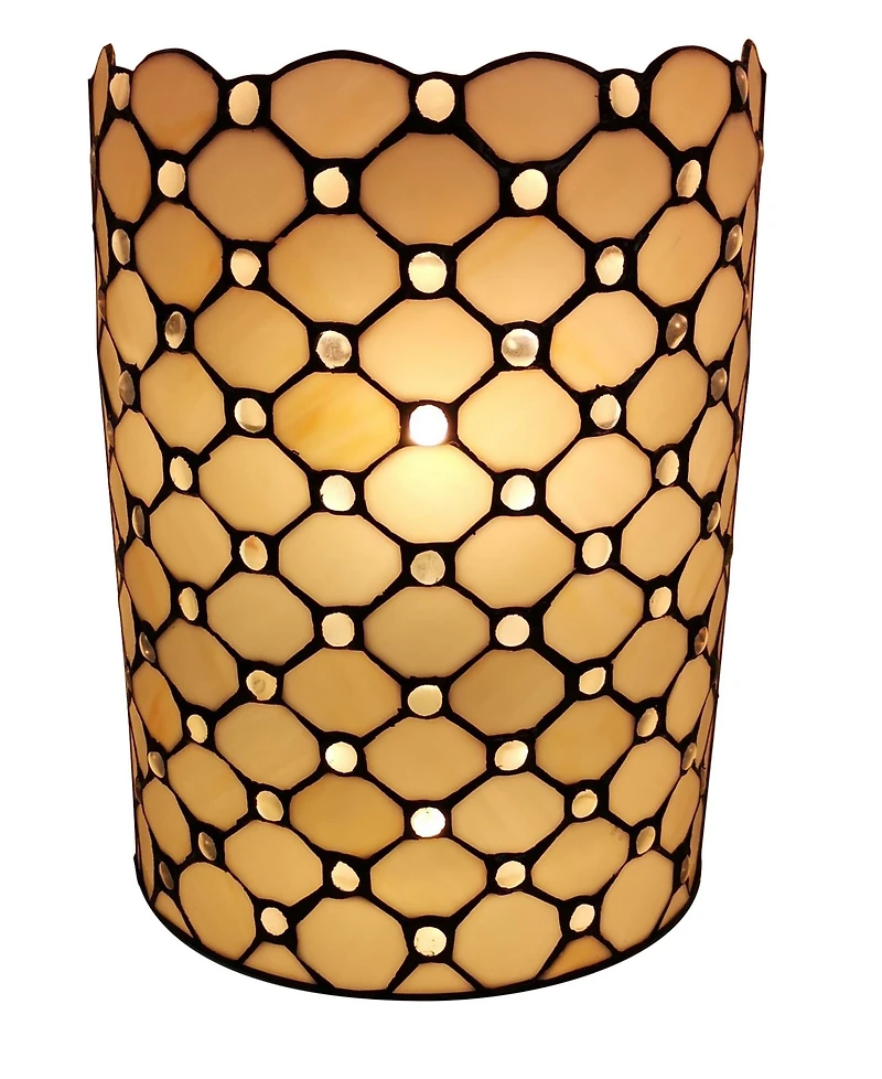 Amora Lighting Tiffany Style 2-Light Jeweled Wall Sconce