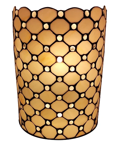 Amora Lighting Tiffany Style 2-Light Jeweled Wall Sconce