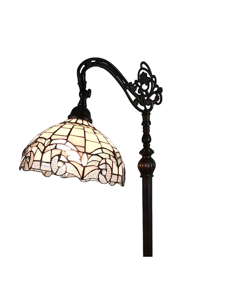 Amora Lighting Tiffany-Style Reading Floor Lamp