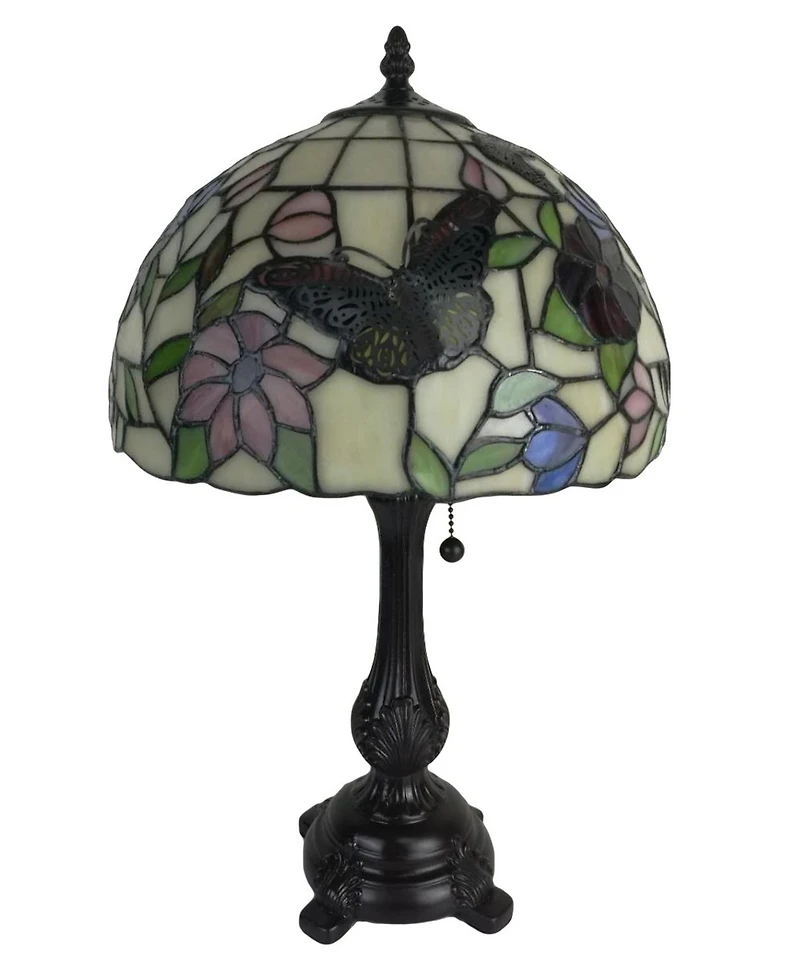 Amora Lighting Tiffany Style Butterflies Table Lamp