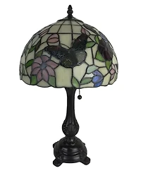 Amora Lighting Tiffany Style Butterflies Table Lamp