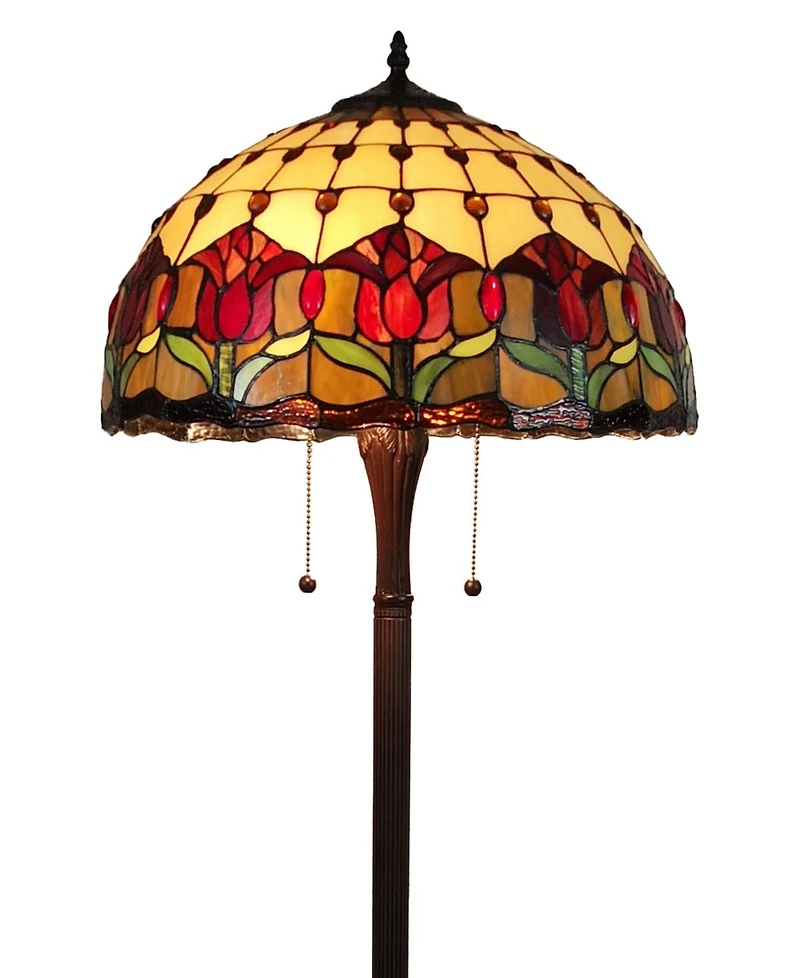 Amora Lighting Tiffany Style Tulips Floor Lamp