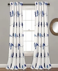 Lush Decor Rowley Birds Light Filtering Window Curtain Panels