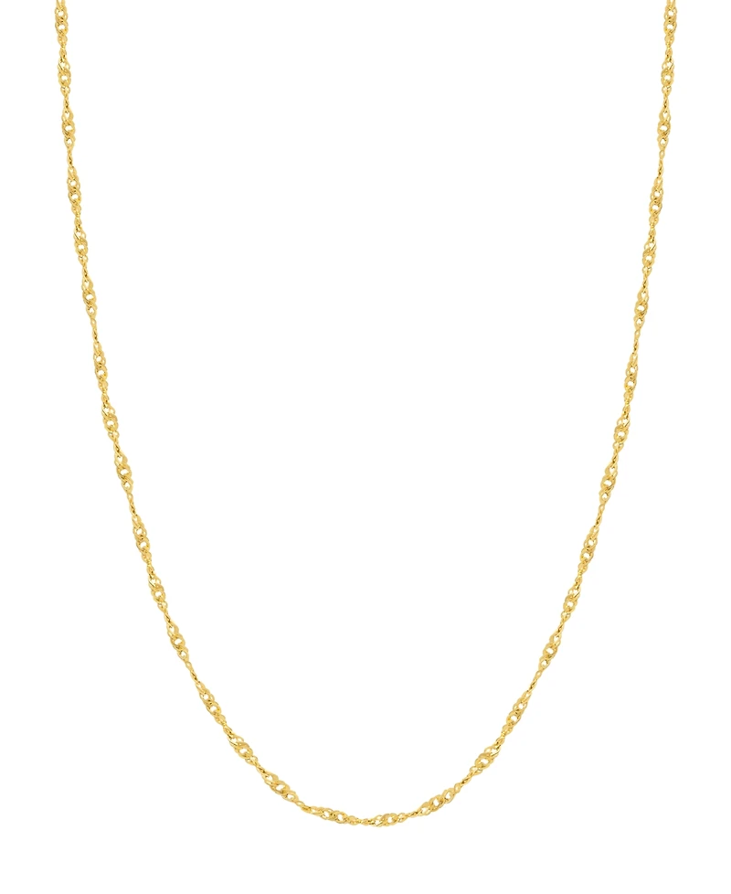 14K Yellow Gold .85 mm Singapore 20" Chain