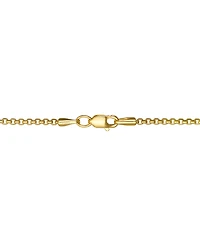 20" Round Box Link Chain Necklace (1-1/2mm) in 14k Gold