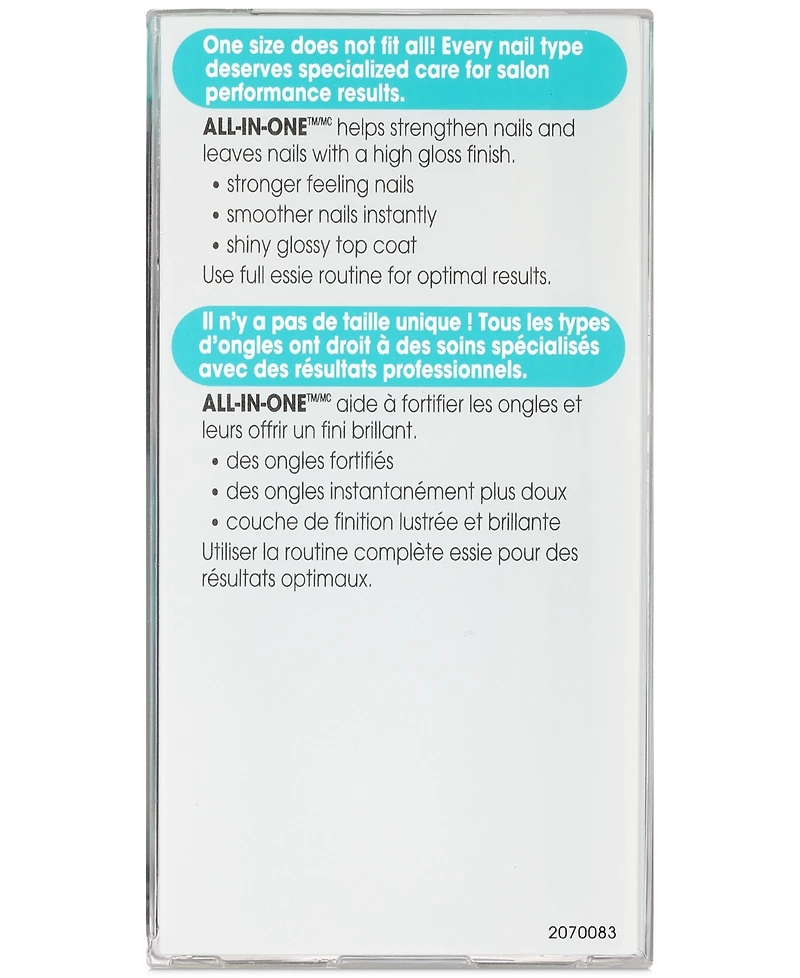 essie nail care, all in one base