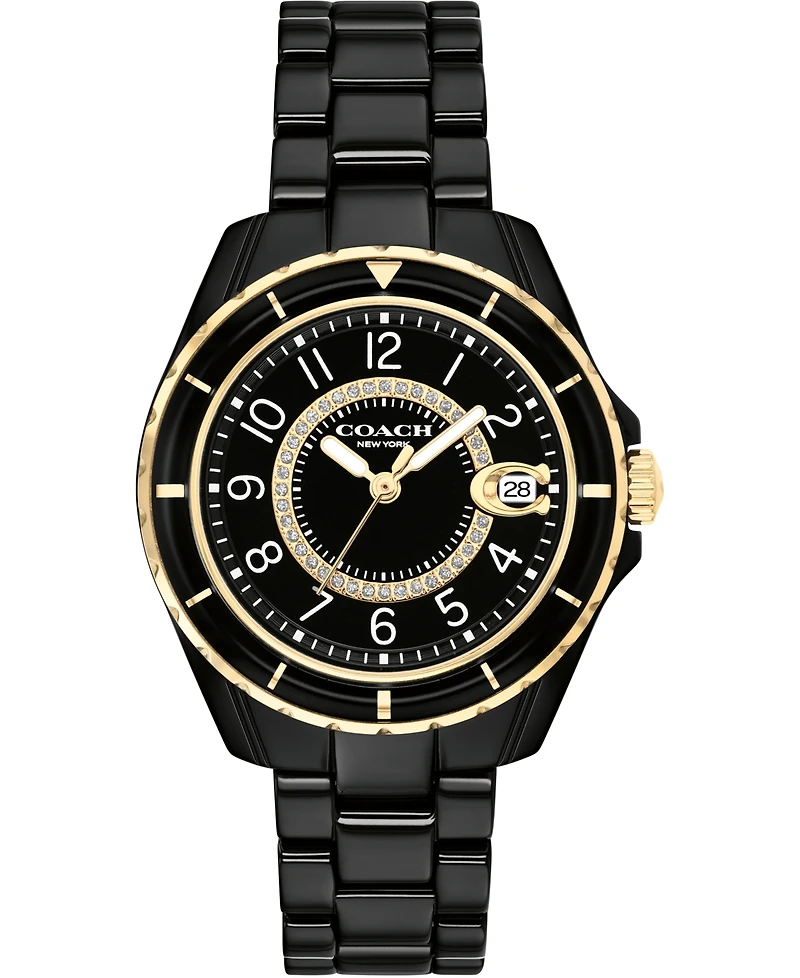 Coach Women's Preston Black Ceramic Bracelet Watch 32mm