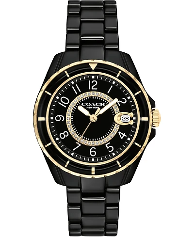 Coach Women's Preston Black Ceramic Bracelet Watch 32mm