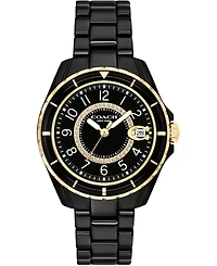 Coach Women's Preston Black Ceramic Bracelet Watch 32mm