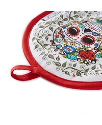 Fiesta Skull & Vine Oven Mitt & Pot Holder, Set of 2