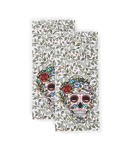 Fiesta Skull & Vine Kitchen Towel, Set of 2