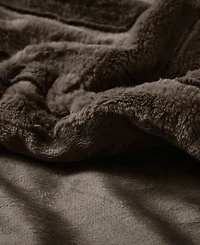 Madison Park Arctic Checkerboard Plush Faux-Fur Throw, 50" x 60"