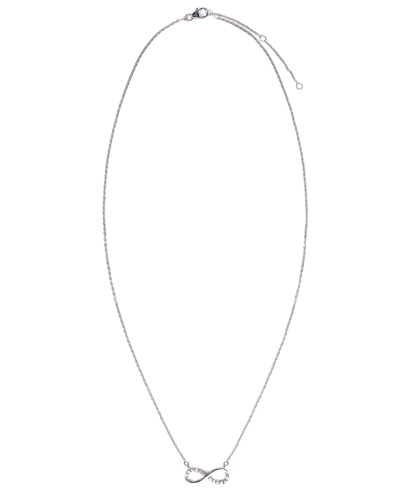 Diamond 1/5 ct. t.w. Infinity Necklace in Sterling Silver