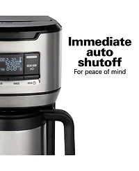 Hamilton Beach Front Fill 12 Cup Programmable Coffee Maker with Thermal Carafe - 46391