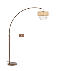 Artiva Usa Elena Iii 81" Led Arched Crystal Floor Lamp with Dimmer
