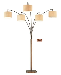 Artiva Usa Lucianna 83" 5-Arch Led Floor Lamp with Dimmer