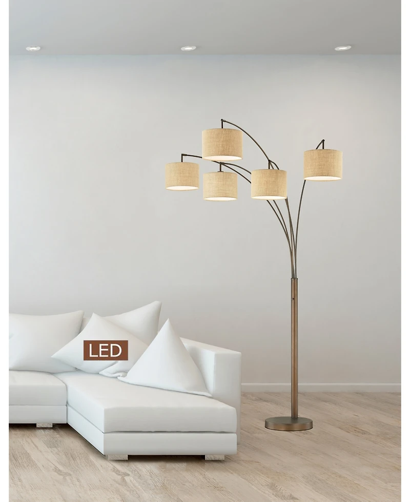 Artiva Usa Lucianna 83" 5-Arch Led Floor Lamp with Dimmer