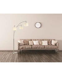Artiva Usa Lumiere Modern Led 80" 3-Arched Floor Lamp with Dimmer