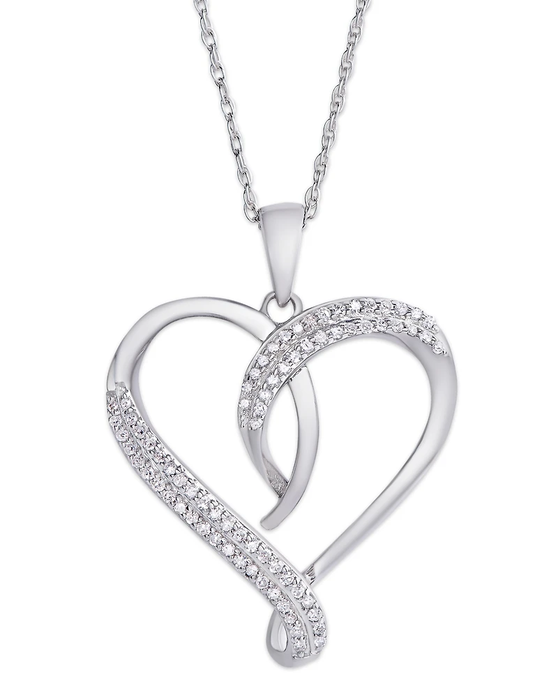Diamond 1/4 ct. t.w. Heart Pendant Necklace in Sterling Silver