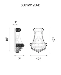 Cwi Lighting Empire 3 Light Wall Sconce