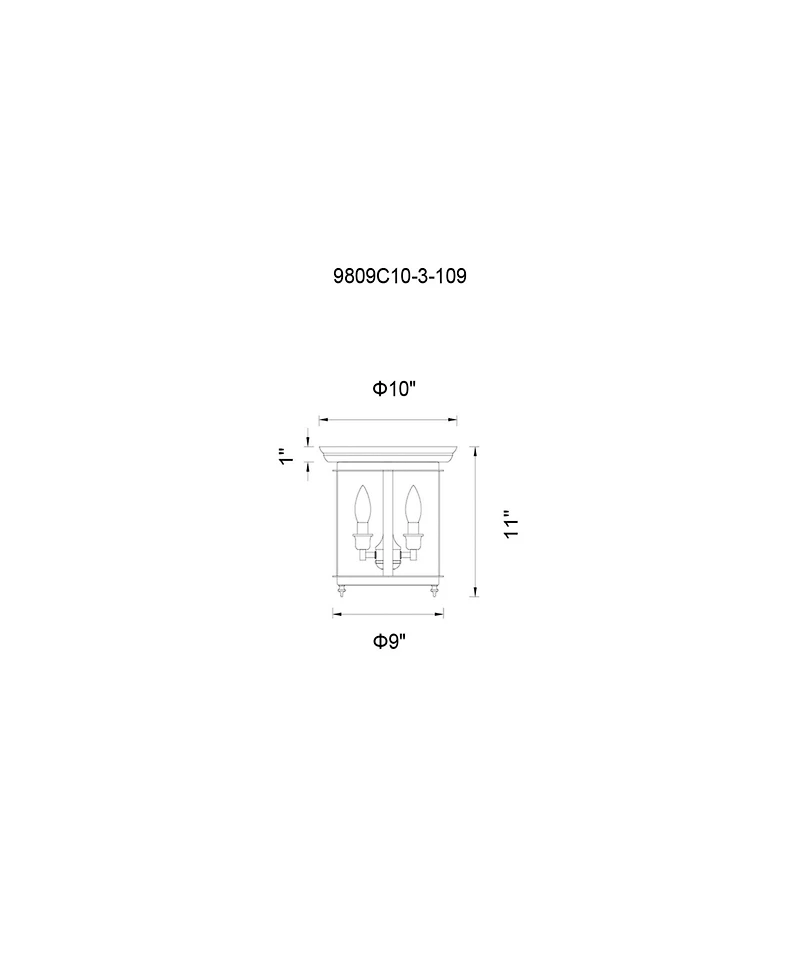 Cwi Lighting Desire 3 Light Flush Mount