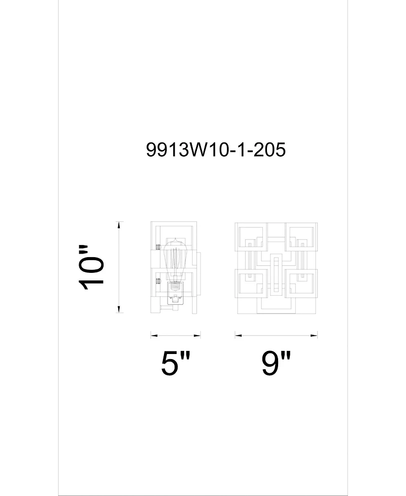 Cwi Lighting Litani 1 Light Wall Sconce