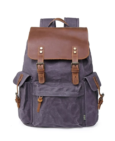 Tsd Brand Stone Creek Waxed Canvas Backpack Handbag