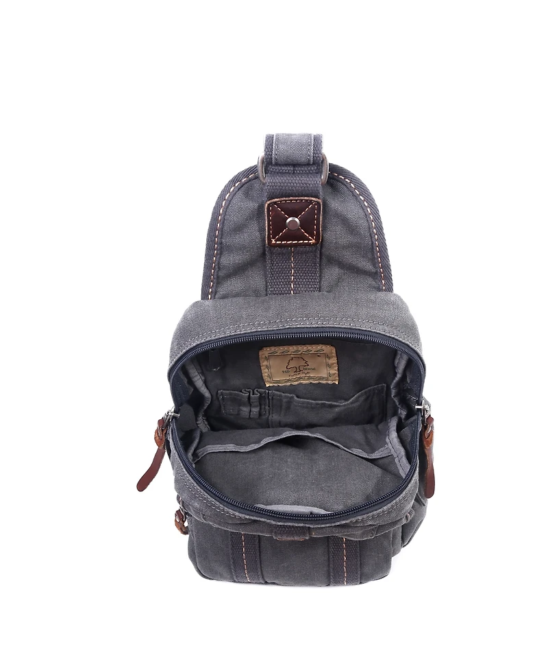 Tsd Brand Sunset Cove Canvas Sling Bag