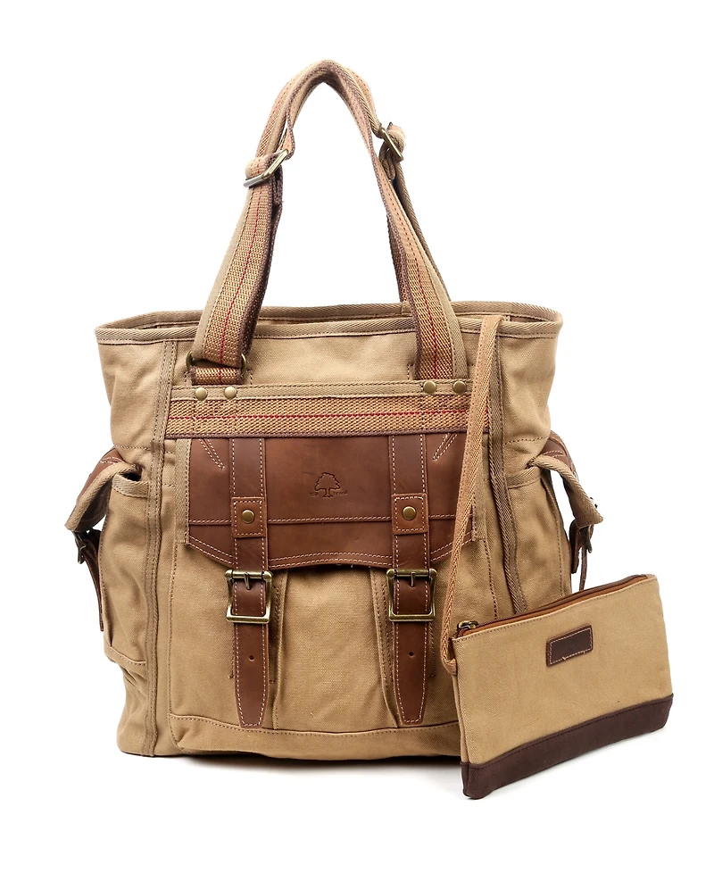 Tsd Brand Women's Turtle Ridge Canvas Tote Bag
