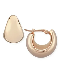 Bold Hoop Earrings Set in 14k Rose Gold
