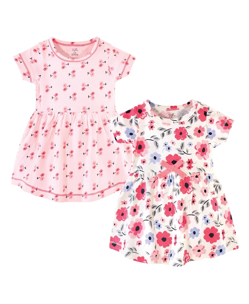 Touched by Nature Big Girls Natural Cotton Dresses Featuring Both Short Long Sleeves