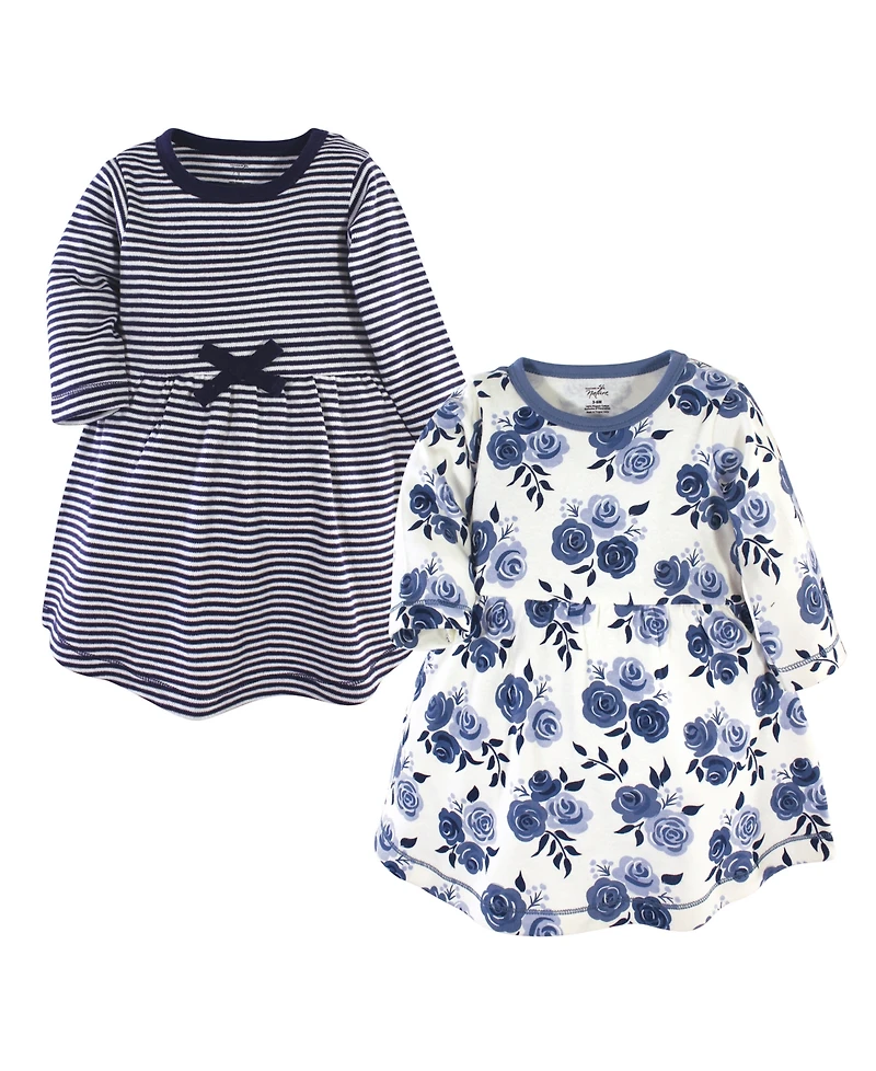 Touched by Nature Toddler Girls 2Pk Long Sleeve Natural Dresses
