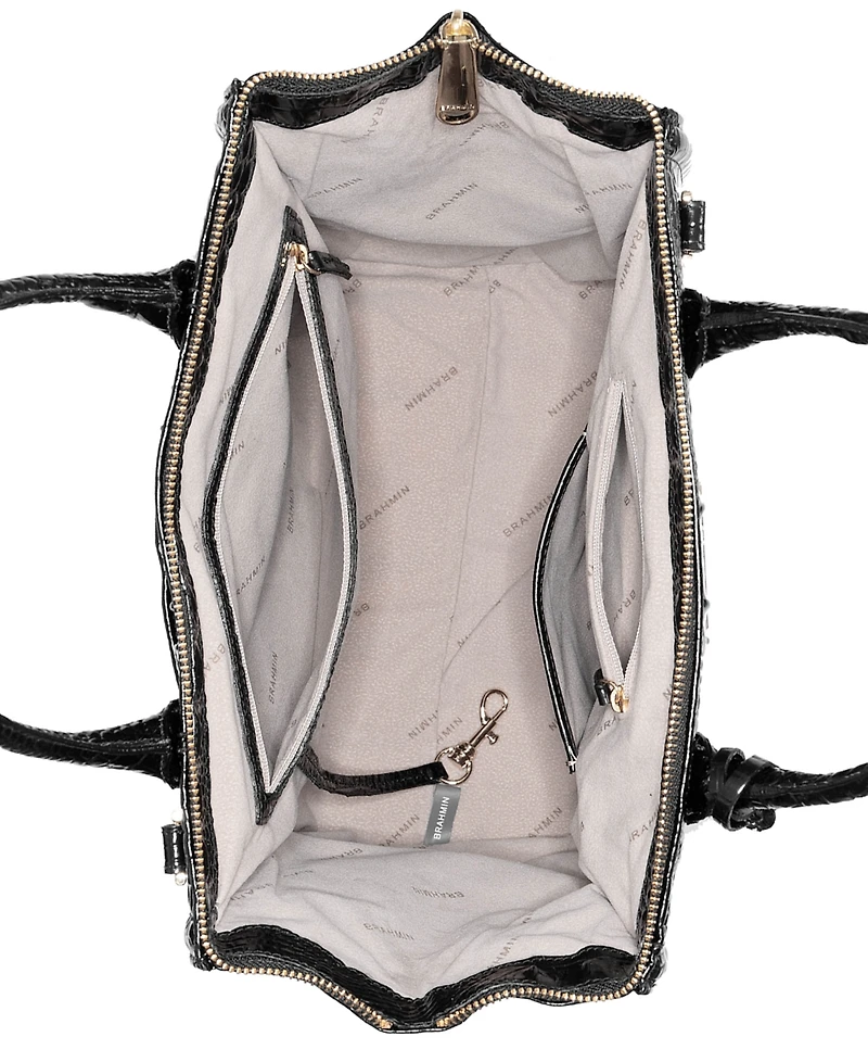 Brahmin Caroline Melbourne Embossed Leather Satchel