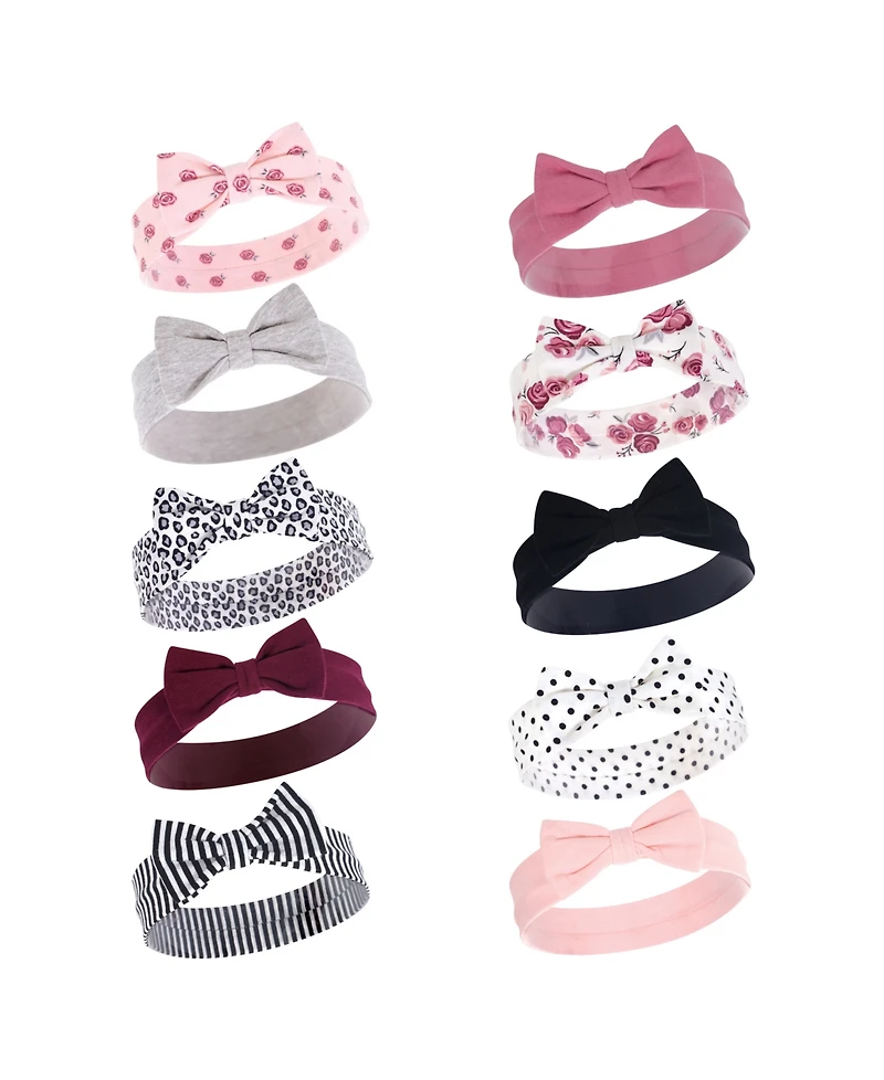 Hudson Baby Cotton and Synthetic Headbands Bundle Set