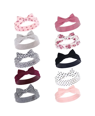 Hudson Baby Cotton and Synthetic Headbands Bundle Set