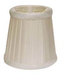 Cloth&Wire Slant Side Pleat Chandelier Lampshade with Flame Clip