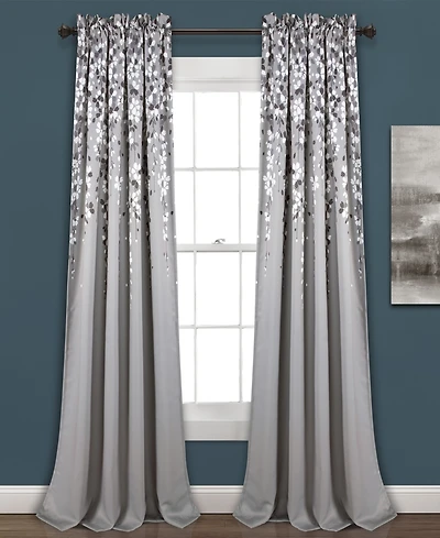 Weeping Flowers 52" x 84" Curtain Set